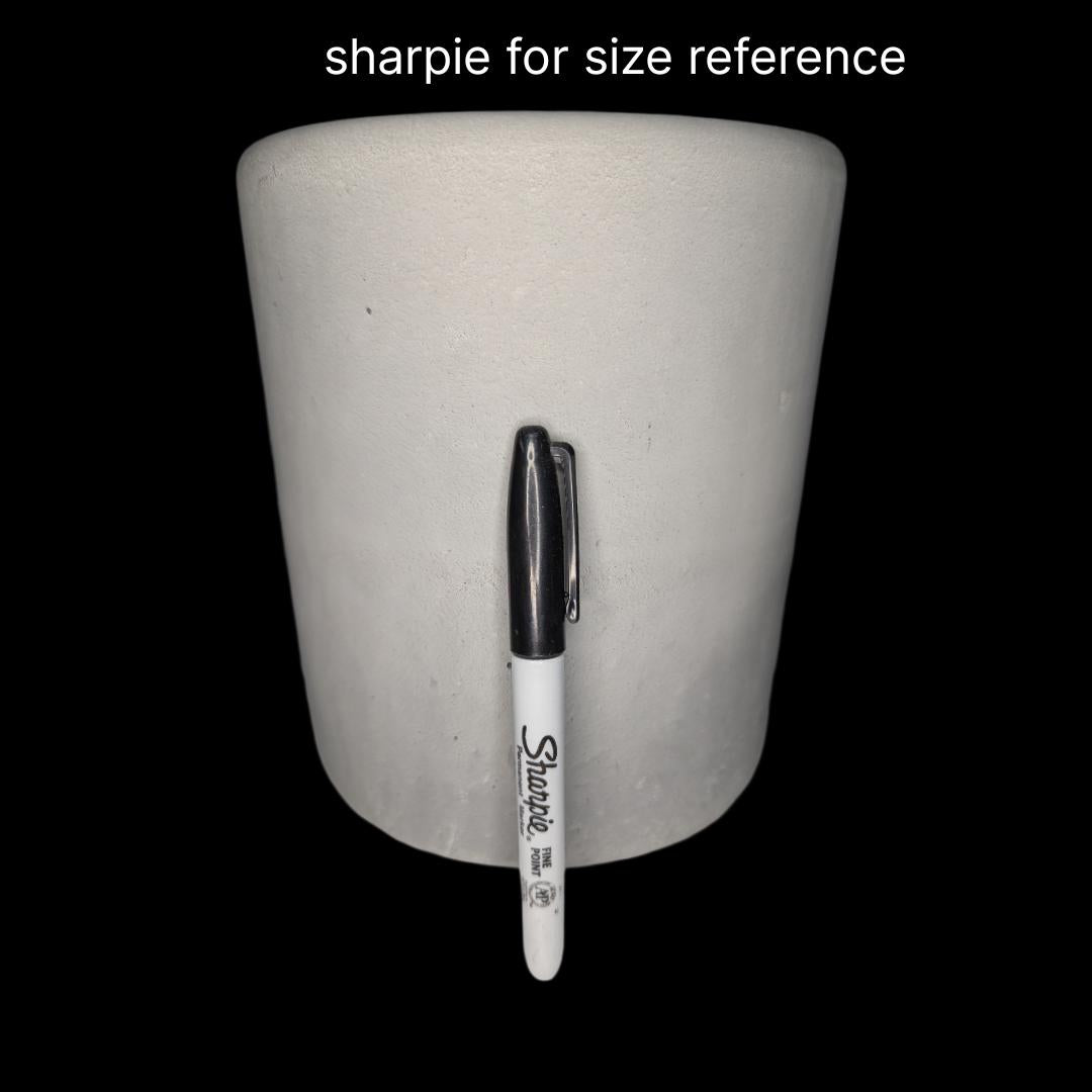 Gray Concrete Utensil Holder – Modern, Minimalist Kitchen Organization. Indoor/Outdoor Planter With Drain Hole