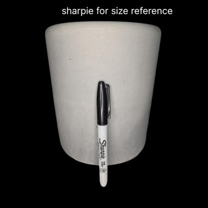 Gray Concrete Utensil Holder – Modern, Minimalist Kitchen Organization. Indoor/Outdoor Planter With Drain Hole