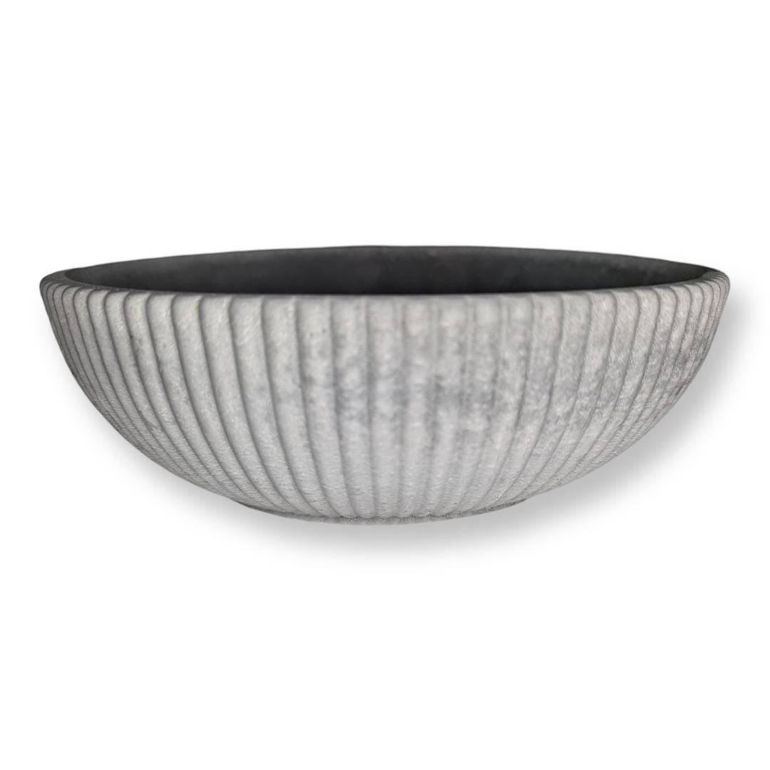 Gray Large Handmade Concrete Bowl – Modern Minimalist Decor