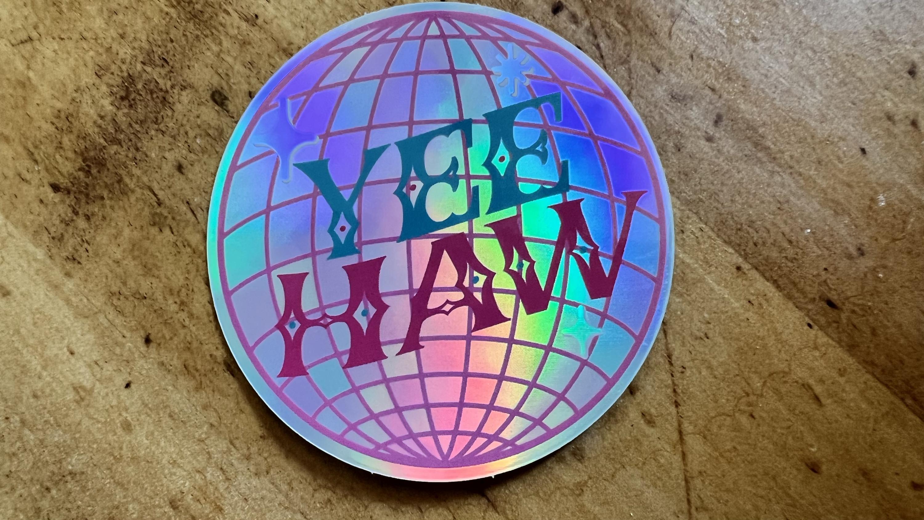 Yee Haw Disco Sticker | Retro Western Groovy Vinyl Decal (3&amp;quot; Size)
