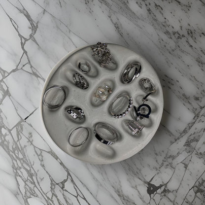 Concrete Minimalist Ring &amp; Earring Jewelry Organizer| Modern Home Organization