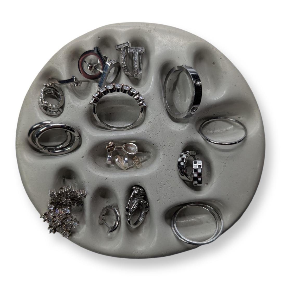 Concrete Minimalist Ring &amp; Earring Jewelry Organizer| Modern Home Organization