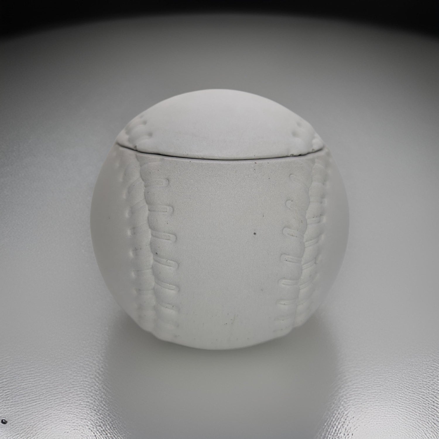 Concrete Baseball Jar – Unique Sports-Themed Storage Container – Handmade Decor