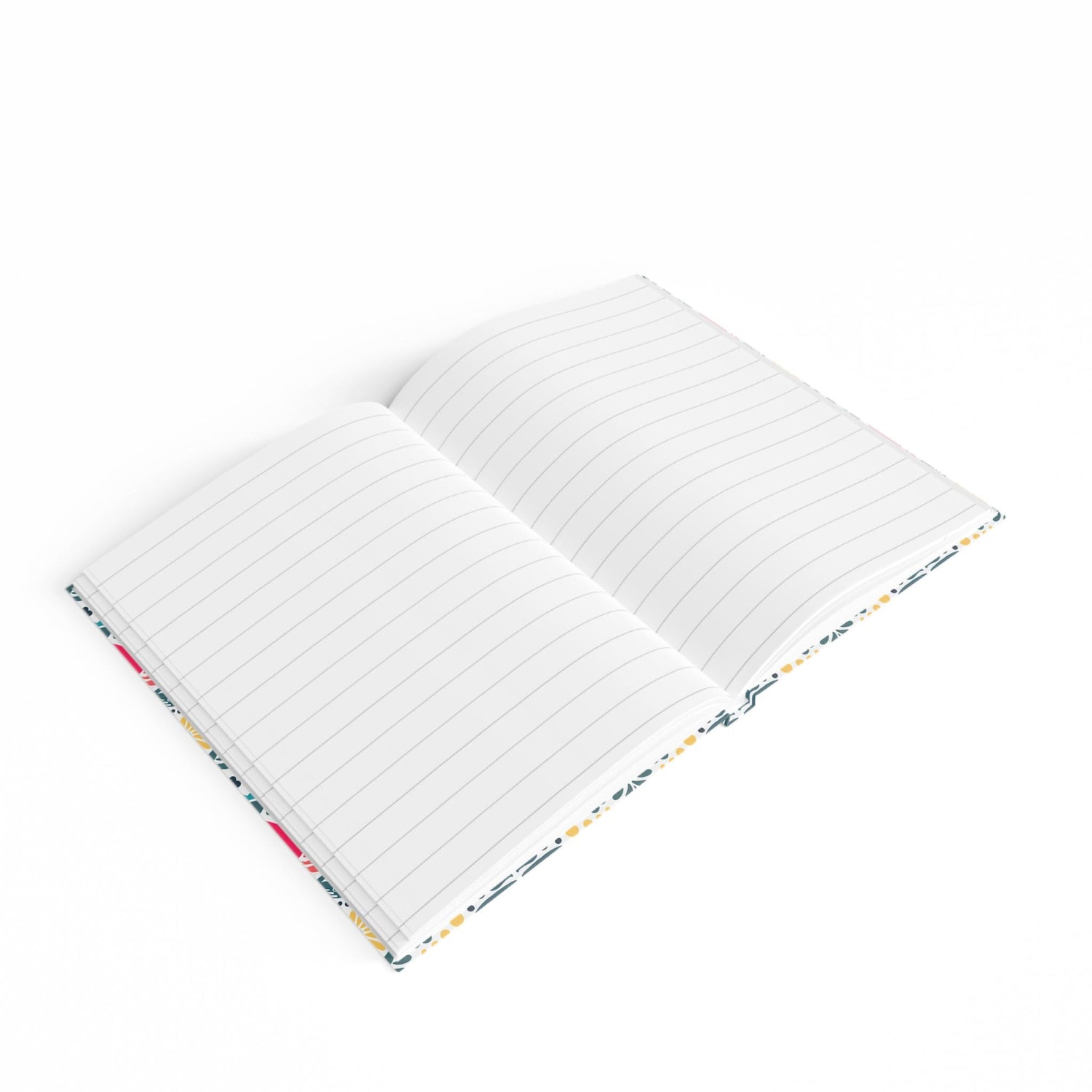 Journal - Ruled Line, Scandi Color Pop Pattern Design Floral Notebook, Diary, Planner, Writing Journal, Bullet Journal, Gift for Writers