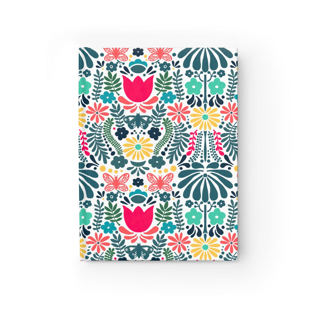 Floral Journal, Scandi Color Pop Notebook for Sketching, Bullet Journaling, Diary - Gift for Writers, Artists - Blank Pages, Minimalist
