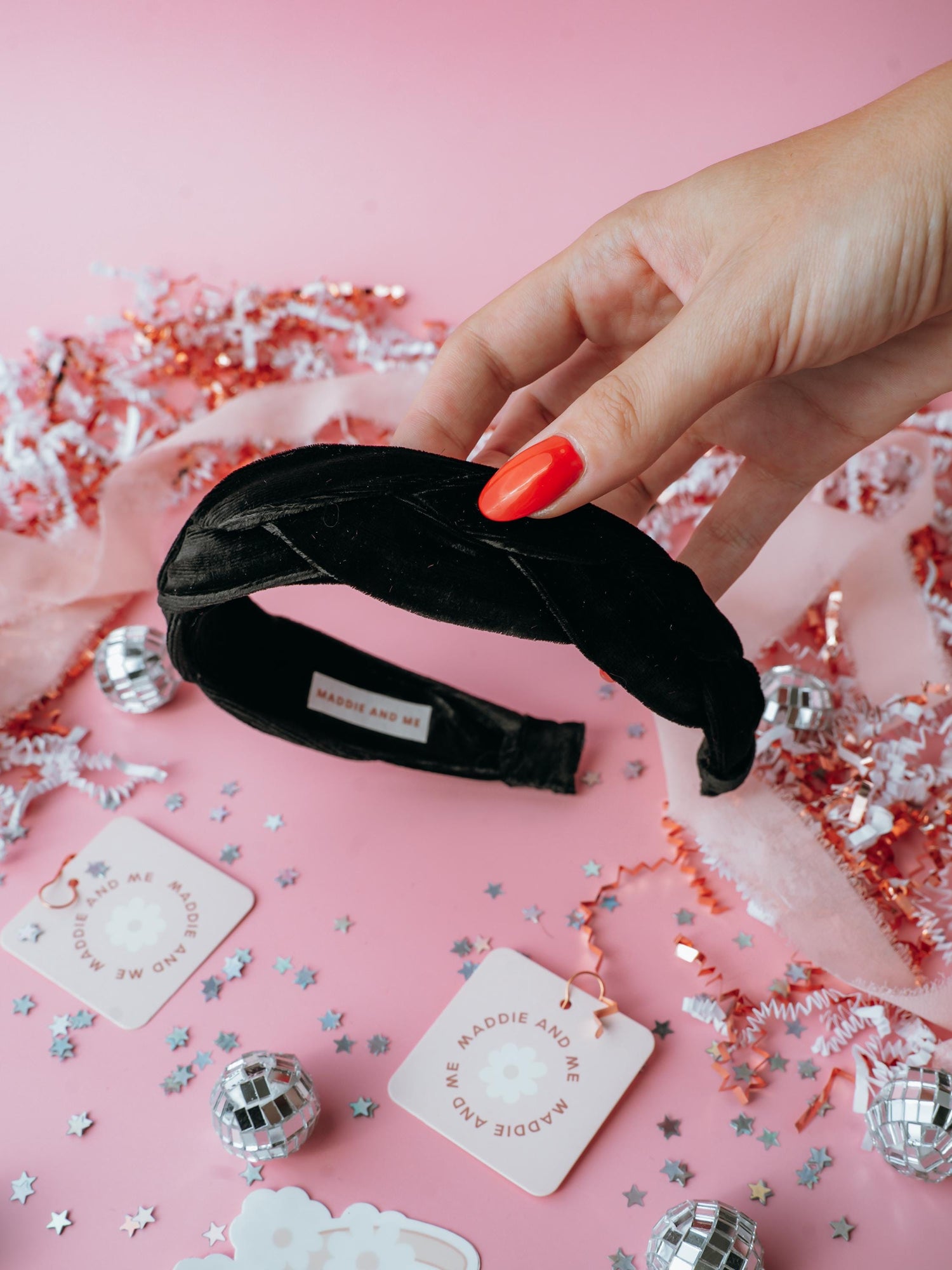 Black Velvet Braided Headband: Comfortable Holiday Hair Accessory for Women and Girls