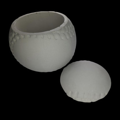 Concrete Baseball Jar – Unique Sports-Themed Storage Container – Handmade Decor