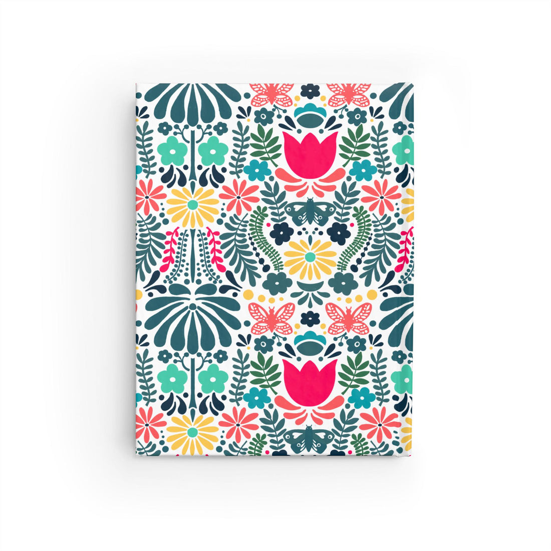 Floral Journal, Scandi Color Pop Notebook for Sketching, Bullet Journaling, Diary - Gift for Writers, Artists - Blank Pages, Minimalist