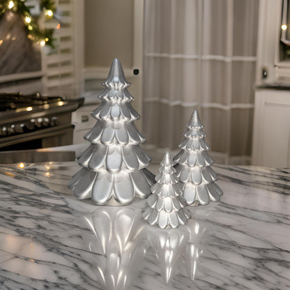 Concrete Christmas Trees, Modern Holiday Decor, Minimalist Christmas Decorations, Cement Tree Set, Gold Silver Natural Concrete, 4&amp;quot; 6&amp;quot; 8&amp;quot;
