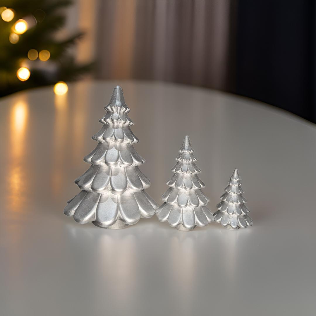 Concrete Christmas Trees, Modern Holiday Decor, Minimalist Christmas Decorations, Cement Tree Set, Gold Silver Natural Concrete, 4&amp;quot; 6&amp;quot; 8&amp;quot;