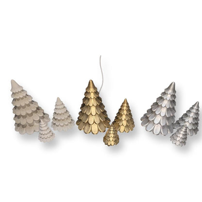 Concrete Christmas Trees, Modern Holiday Decor, Minimalist Christmas Decorations, Cement Tree Set, Gold Silver Natural Concrete, 4&amp;quot; 6&amp;quot; 8&amp;quot;