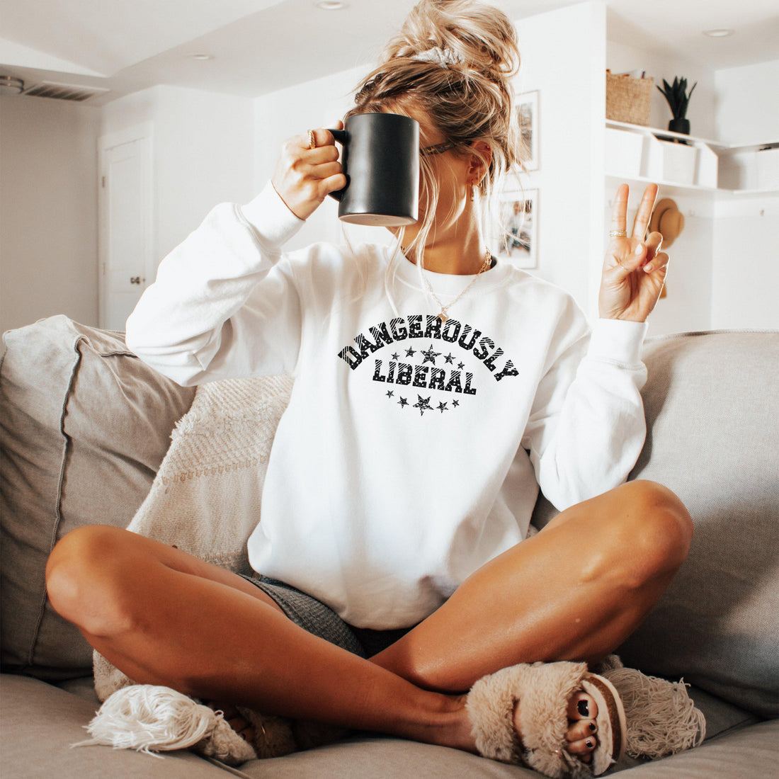 Dangerously Liberal Graphic Sweatshirt, Resistance T-Shirt, Political Statement Shirt, Anti Trump Unisex Tee, Gift for Liberals