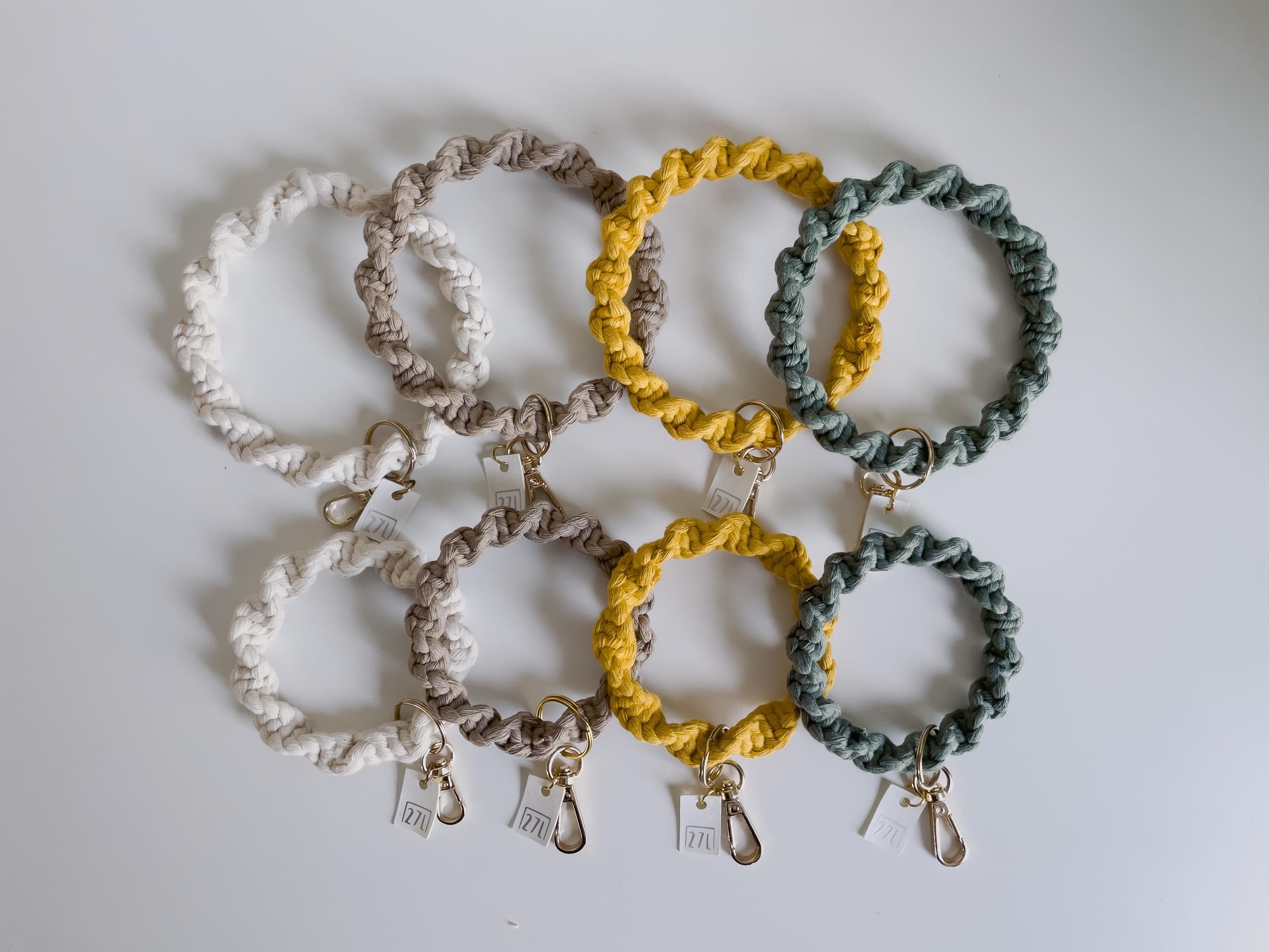 Bracelet Macrame Keychain, Boho, Accessory, Gift for her, woven, party favor, wedding, key charm, Housewarming Gift