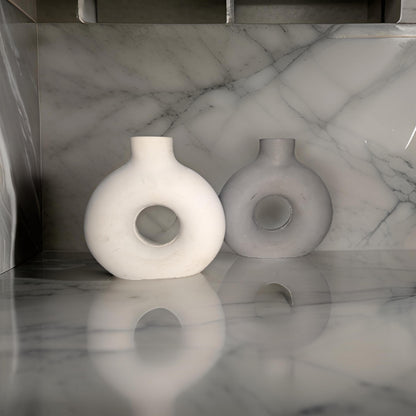 Large Round Concrete Minimalist Vase
