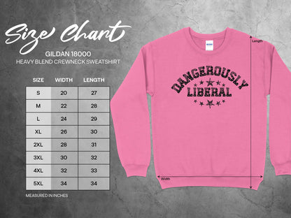 Dangerously Liberal Graphic Sweatshirt, Resistance T-Shirt, Political Statement Shirt, Anti Trump Unisex Tee, Gift for Liberals