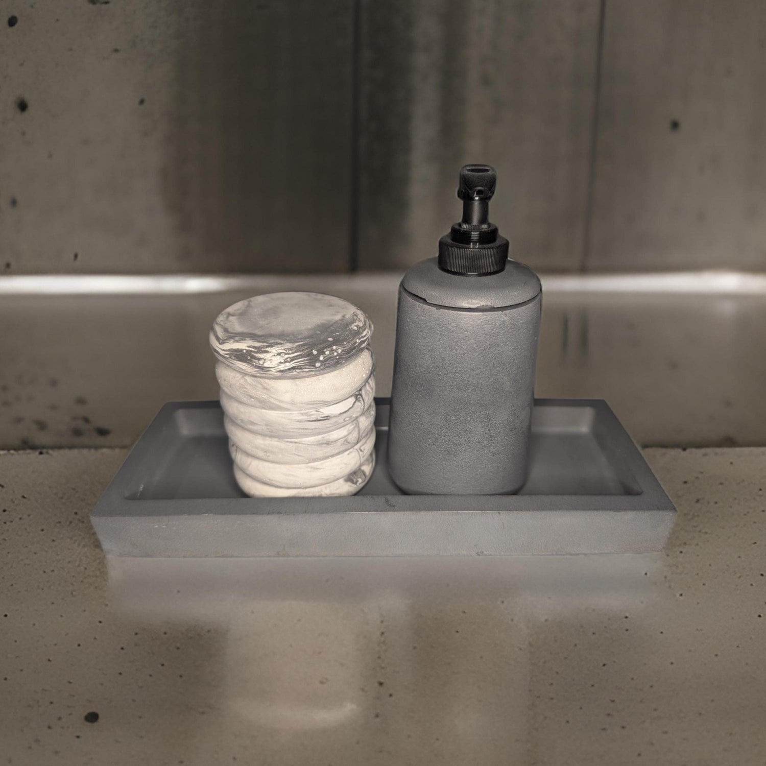 Concrete Rectangle Tray – Modern Catchall in Medium &amp; Large Sizes