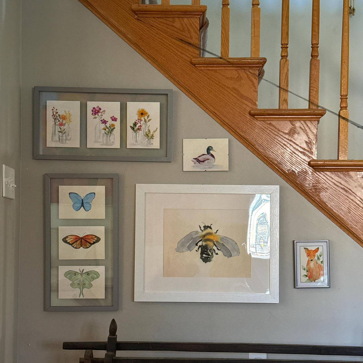 Blue Morpho Butterfly Watercolor Art Print: Bright Hand-Painted Design