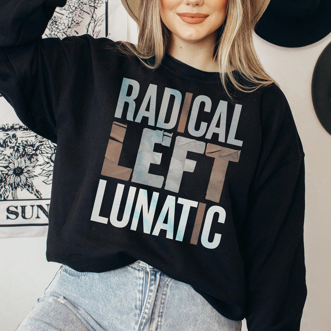 Radical Left Lunatic Shirt, Political Long Sleeve Tee for Democrats, Liberals, Progressives, Resistance T-Shirt, Funny Political Sweatshirt