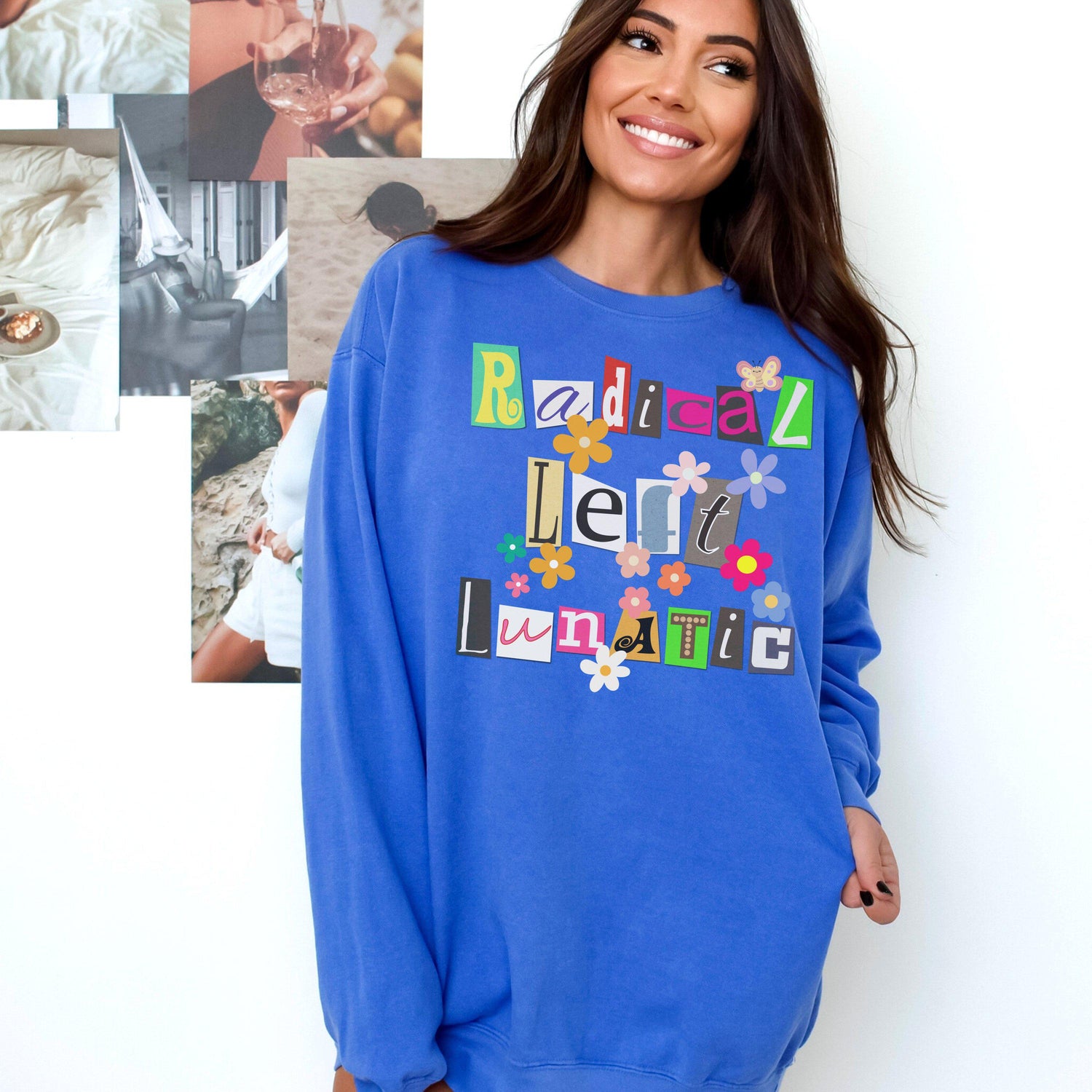 Radical Left Lunatic Sweatshirt, Funny Democrat Political T-Shirt, Liberal Progressive Resistance Long Sleeve Tee, Unique Gift Idea