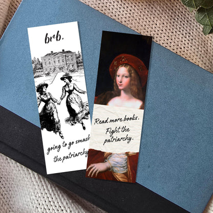 Fight the Patriarchy Bookmark | Fight the Patriarchy Read More Books | Meadowlark Nest | Feminist Bookmarks