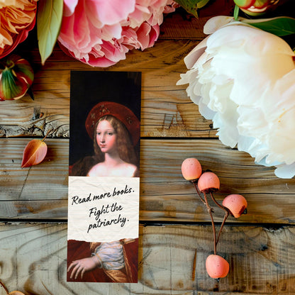 Fight the Patriarchy Bookmark | Fight the Patriarchy Read More Books | Meadowlark Nest | Feminist Bookmarks