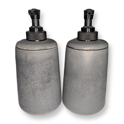 Concrete Soap Dispenser Bottle With Black Pump