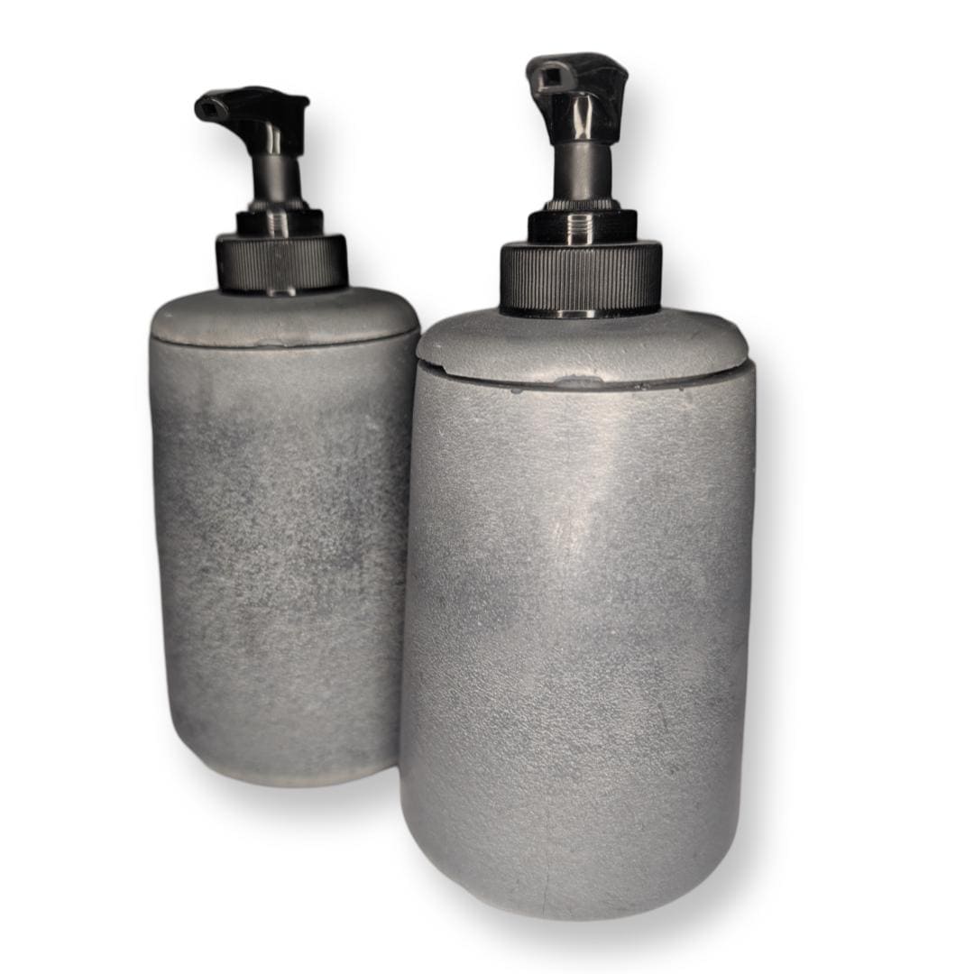Concrete Soap Dispenser Bottle With Black Pump