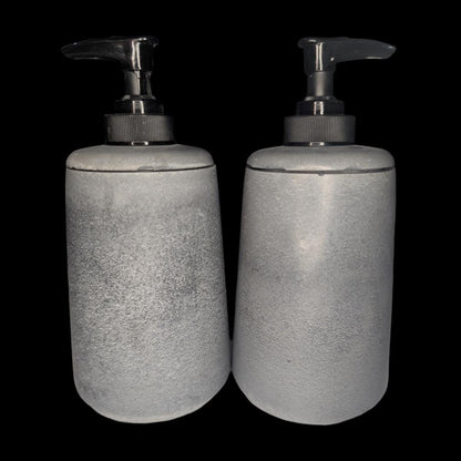 Concrete Soap Dispenser Bottle With Black Pump