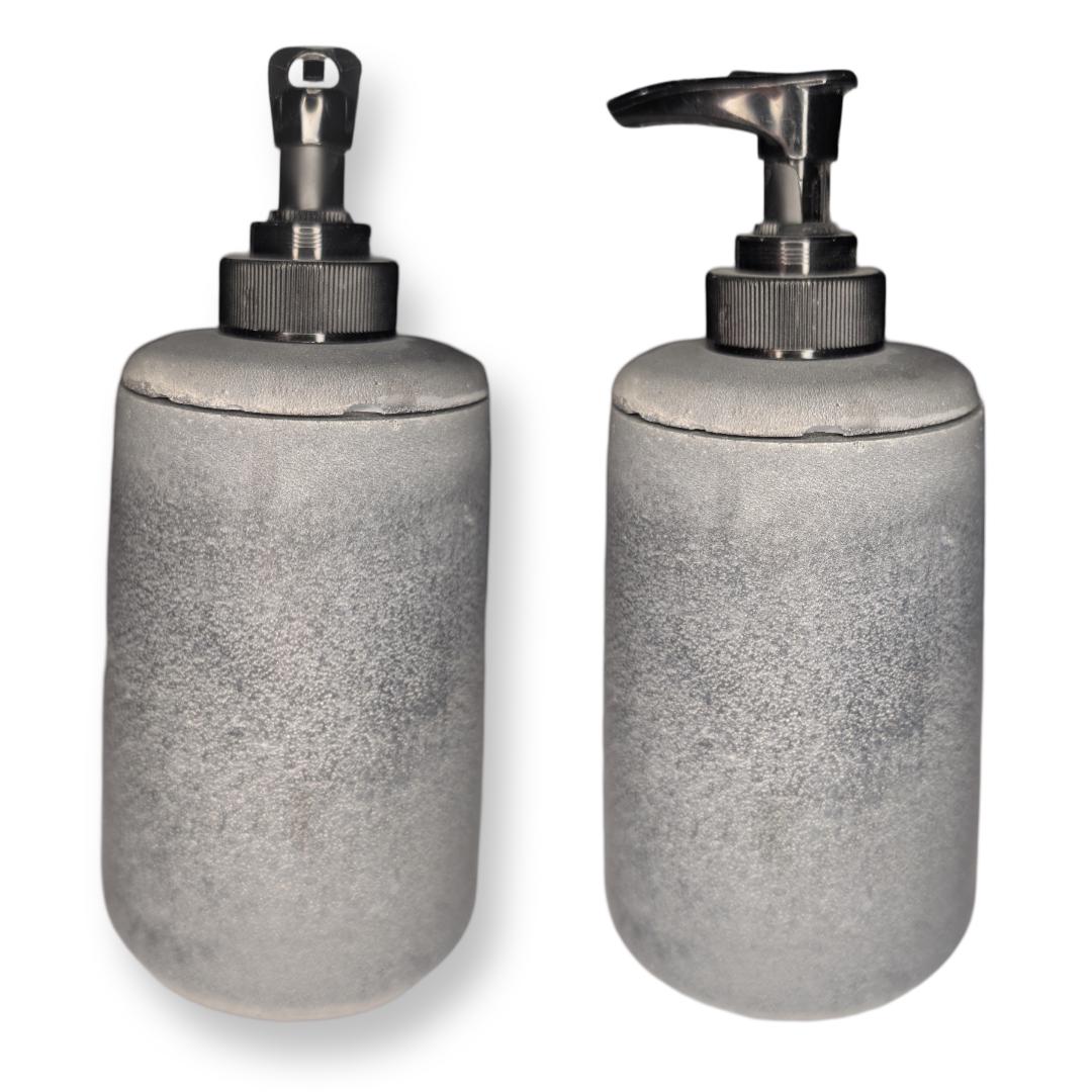 Concrete Soap Dispenser Bottle With Black Pump