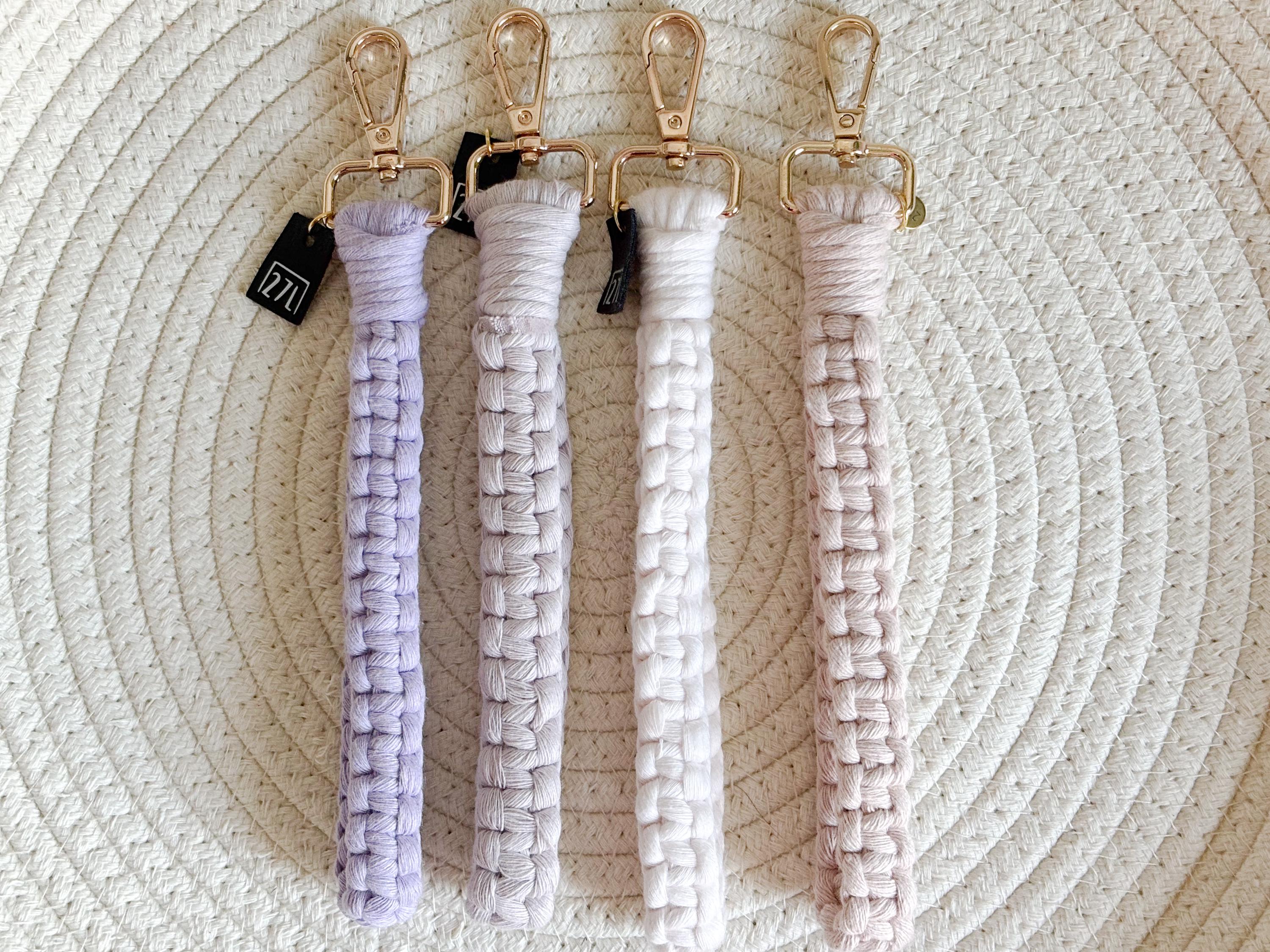 Macrame Wristlet, Handmade Boho Decor, Modern Fiber Art, Unique Gift, Gift For Her, Bridesmaid Gift, Party Favor, Housewarming Gift
