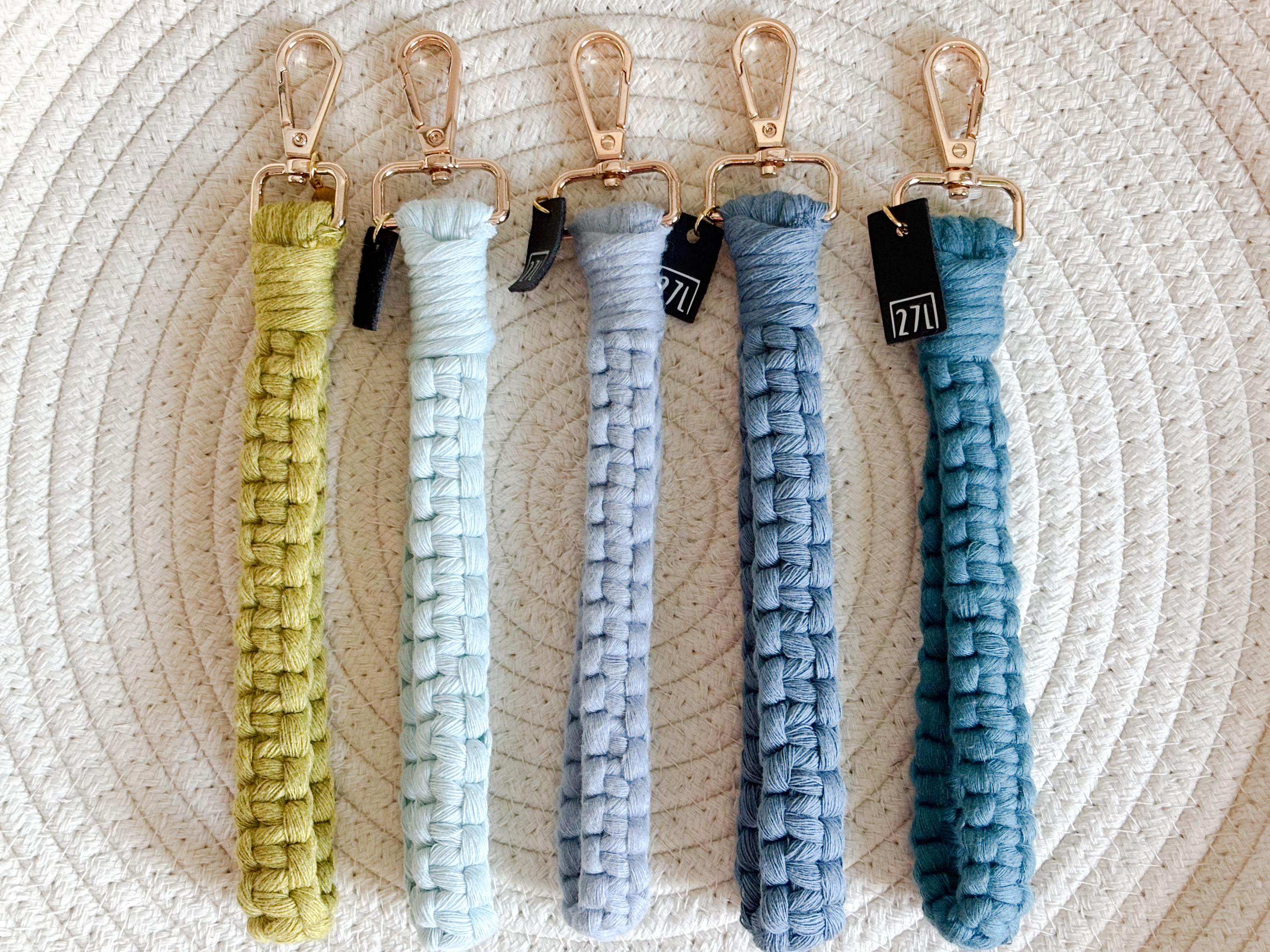 Macrame Wristlet, Handmade Boho Decor, Modern Fiber Art, Unique Gift, Gift For Her, Bridesmaid Gift, Party Favor, Housewarming Gift