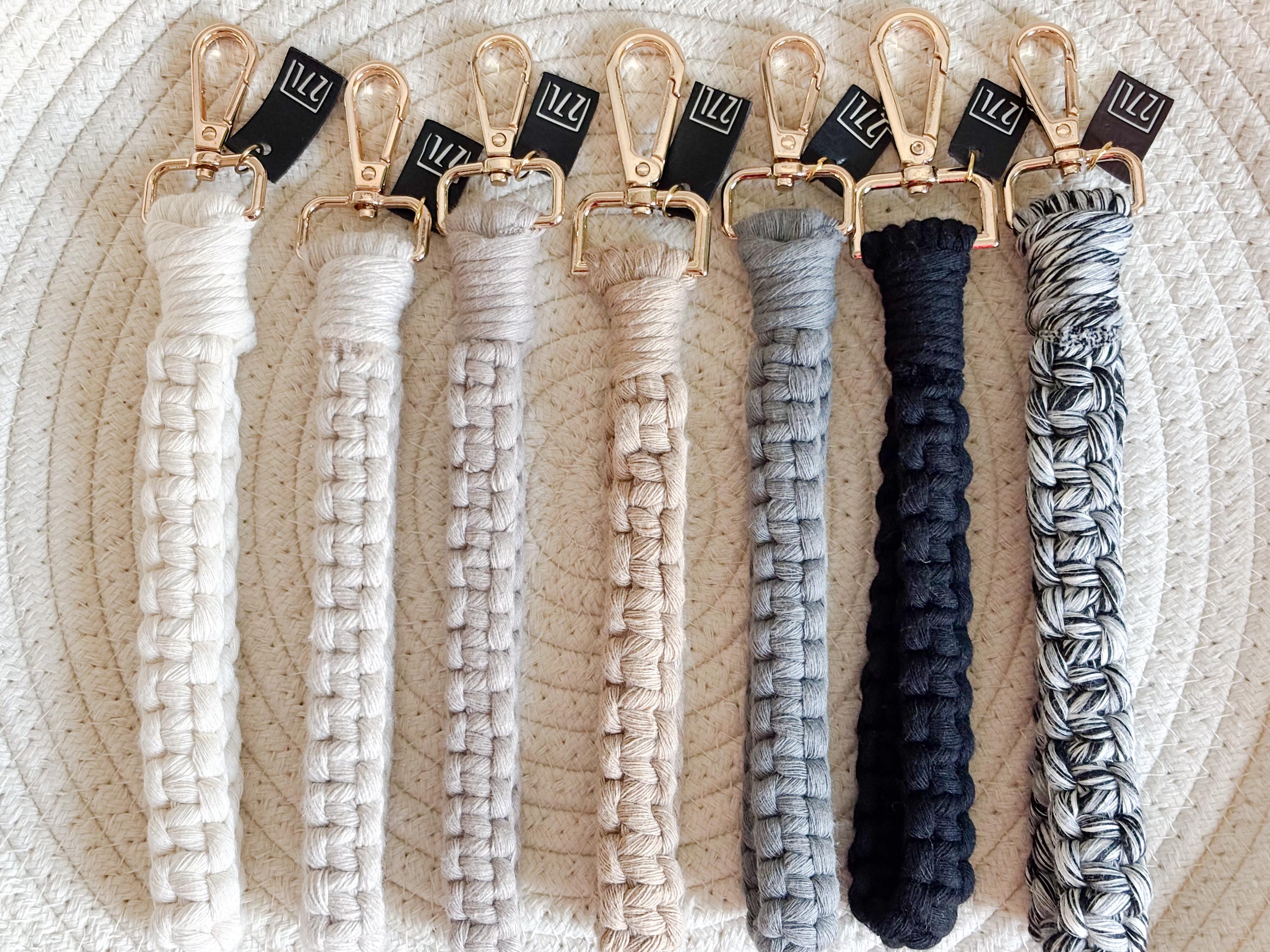 Macrame Wristlet, Handmade Boho Decor, Modern Fiber Art, Unique Gift, Gift For Her, Bridesmaid Gift, Party Favor, Housewarming Gift