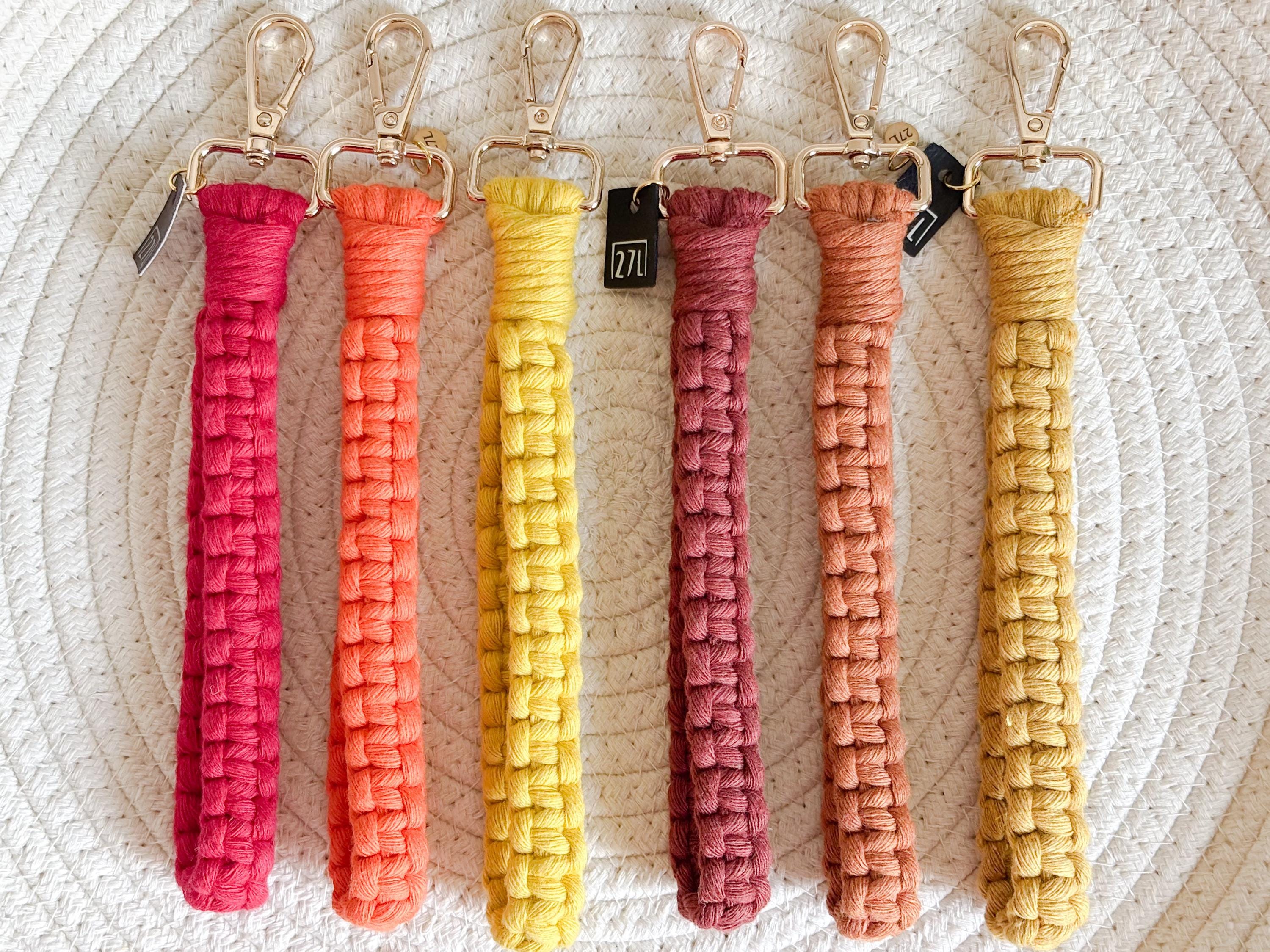 Macrame Wristlet, Handmade Boho Decor, Modern Fiber Art, Unique Gift, Gift For Her, Bridesmaid Gift, Party Favor, Housewarming Gift