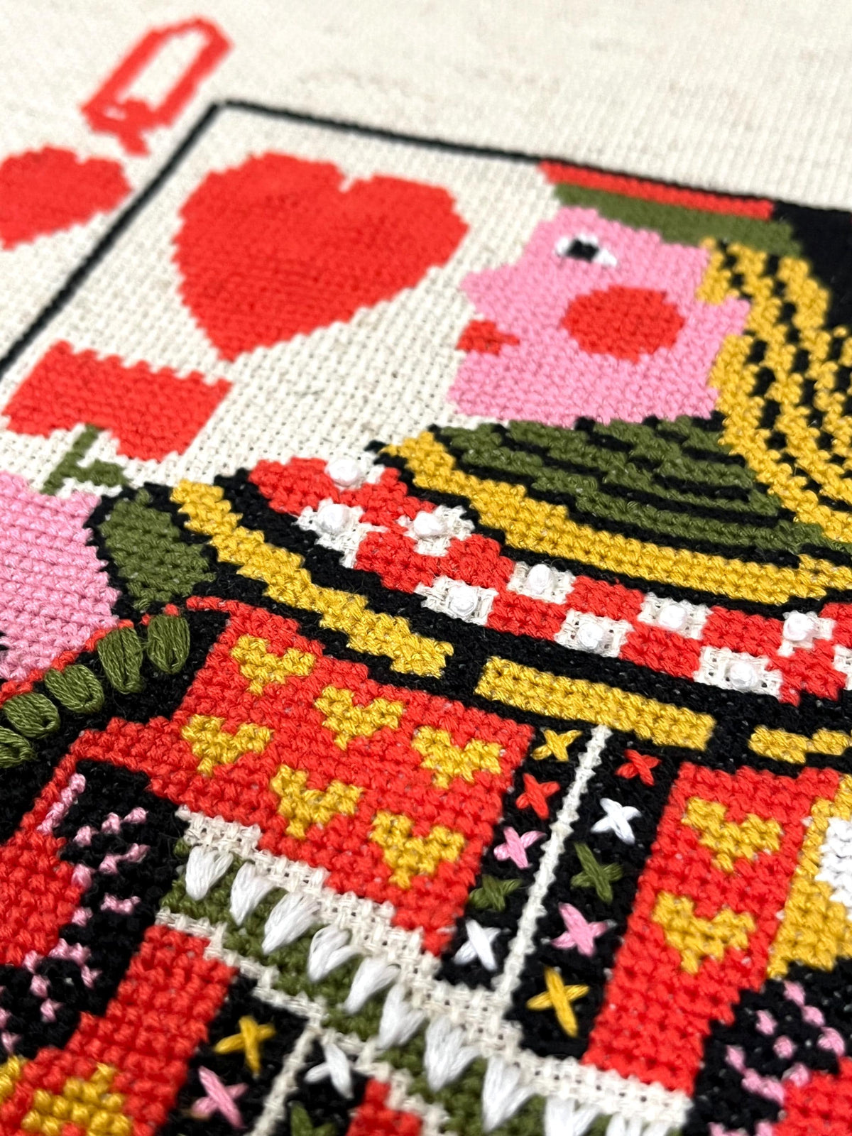 QUEEN OF HEARTS counted cross stitch kit
