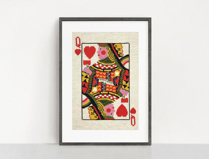 QUEEN OF HEARTS counted cross stitch kit
