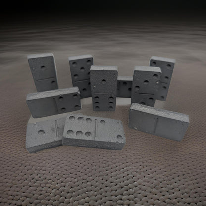Minimalist Concrete Domino Set