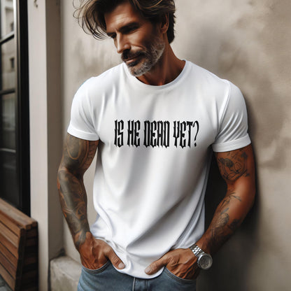 Is He Dead Yet Anti Trump Hoodie, F*ck Maga Fight Fascism Long Sleeve Tee, Pro Democracy Sweatshirt, Resist Gothic Metal Letters T Shirt