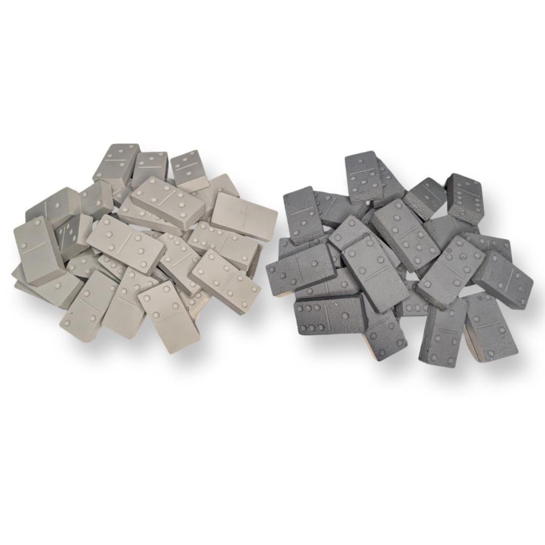 Minimalist Concrete Domino Set