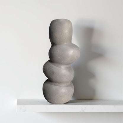 Modern Stacked Stone Concrete Vase