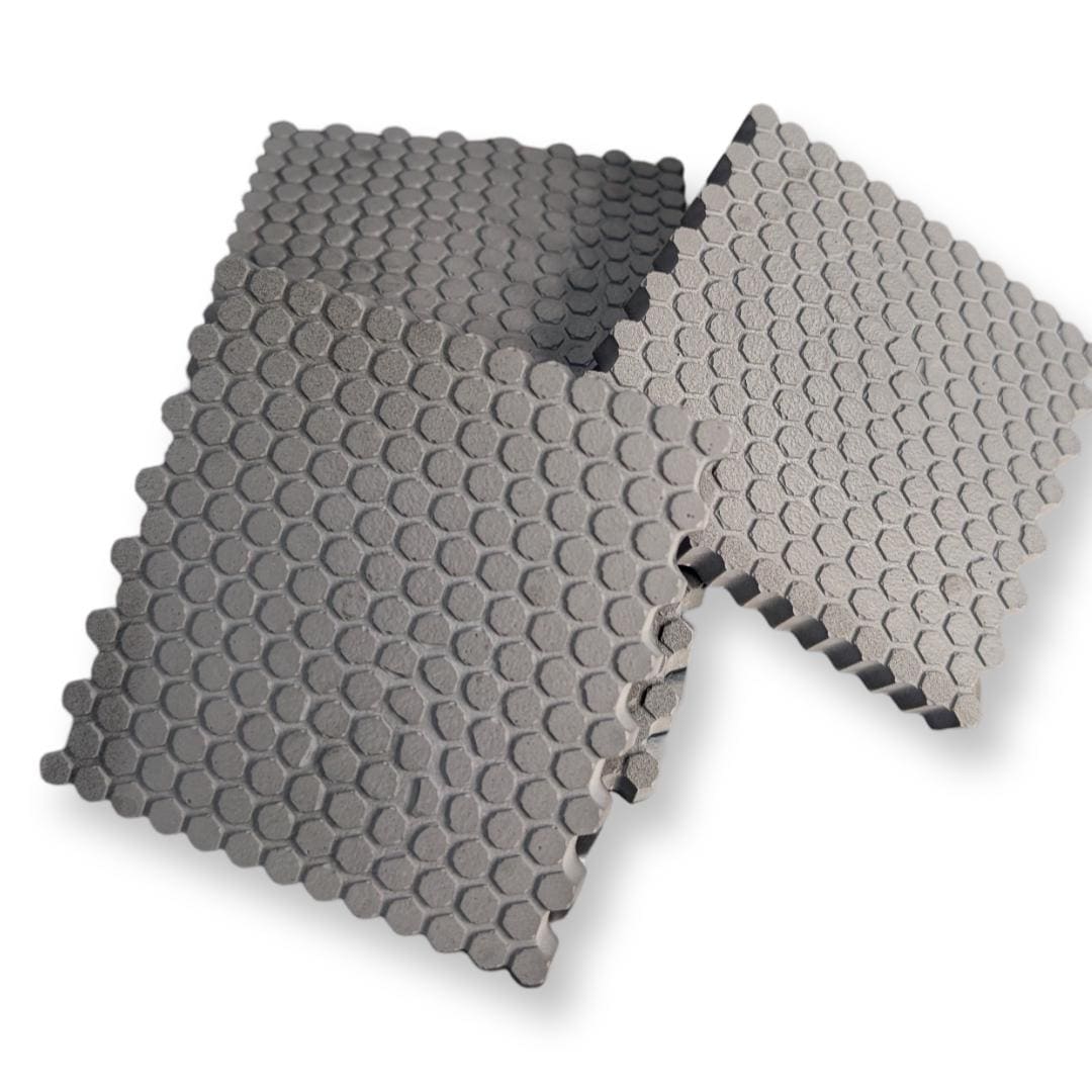 HexGrip Concrete Coasters: Modern Honeycomb Texture, Minimalist Set