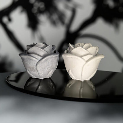 Rosebud Concrete Jar- Elegant Storage Container &amp; Decorative Accent
