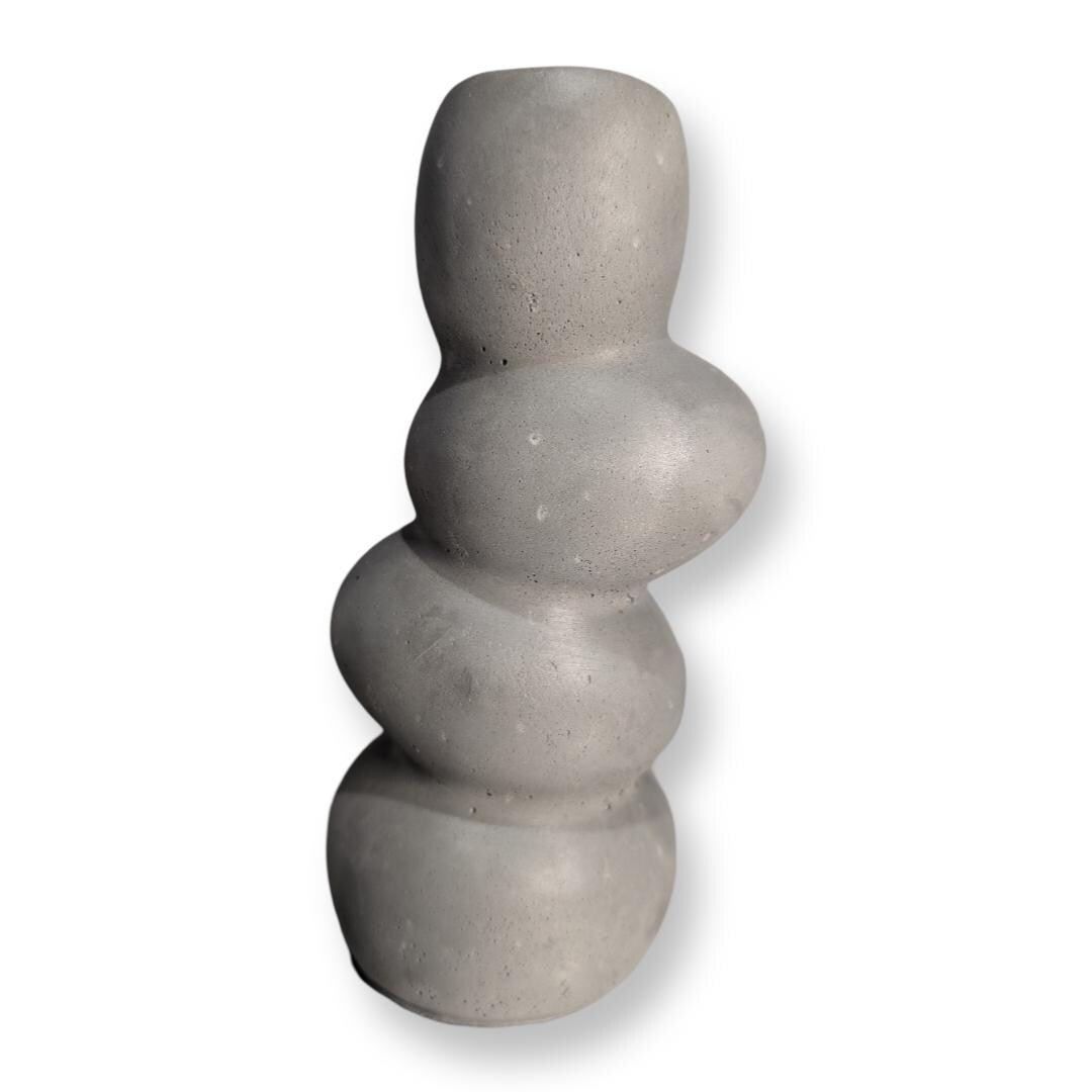 Modern Stacked Stone Concrete Vase