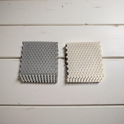 HexGrip Concrete Coasters: Modern Honeycomb Texture, Minimalist Set