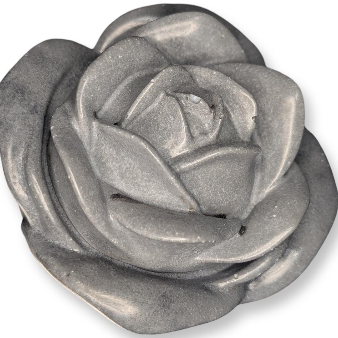 Rosebud Concrete Jar- Elegant Storage Container &amp; Decorative Accent