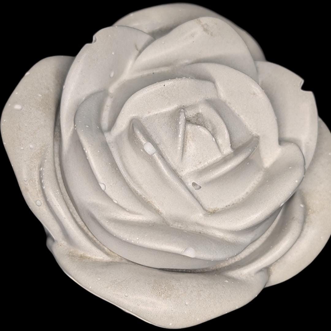 Rosebud Concrete Jar- Elegant Storage Container &amp; Decorative Accent