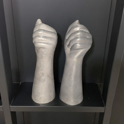 Concrete Fist Vase – Industrial Home Decor, Modern Minimalist Sculpture