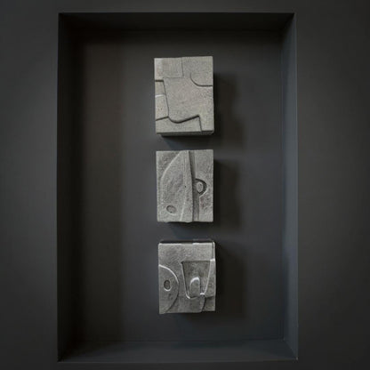 Modern Abstract Concrete Fridge Magnet Set (Pack of 3)