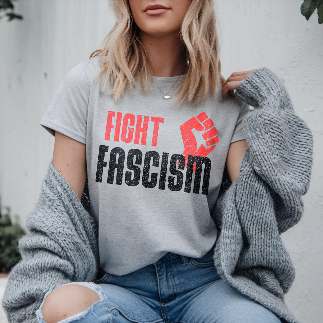 Fight Fascism T-Shirt, Anti Trump Tee, Anti Elon Musk Shirt, Anti Putin Apparel, Pro Democracy Top, Resist Graphic Tee, Liberal Progressive