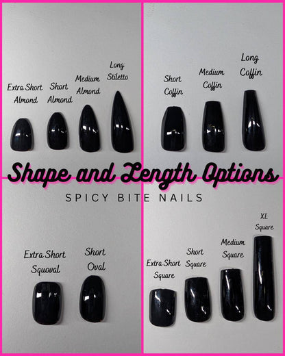 Fall Single Solid Color Sets *Choose Your Color* - Hand-painted Reusable Press-On Nail Extensions 10 pcs