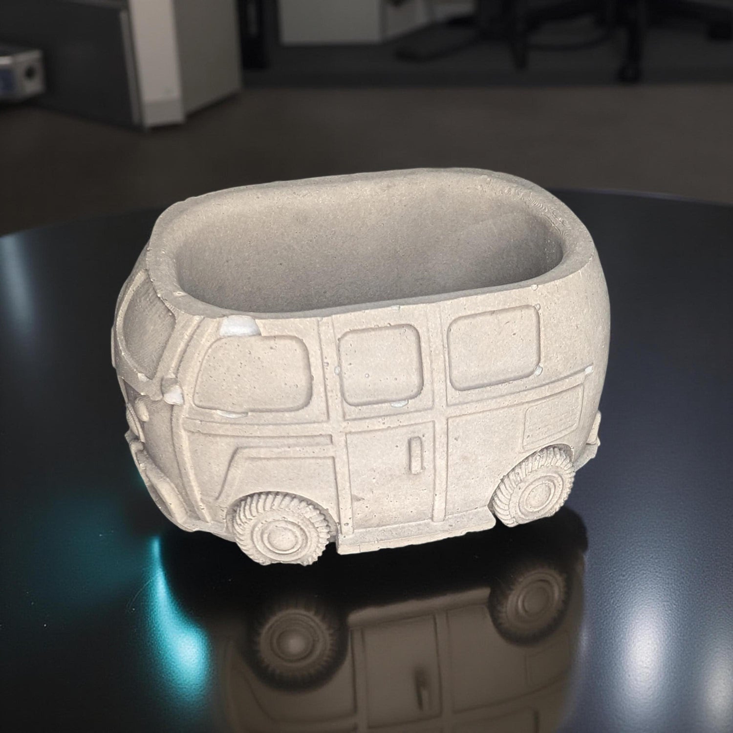 Vintage Camper Van Concrete Planter
